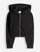 Sweatshirt - einfarbig - schwarz