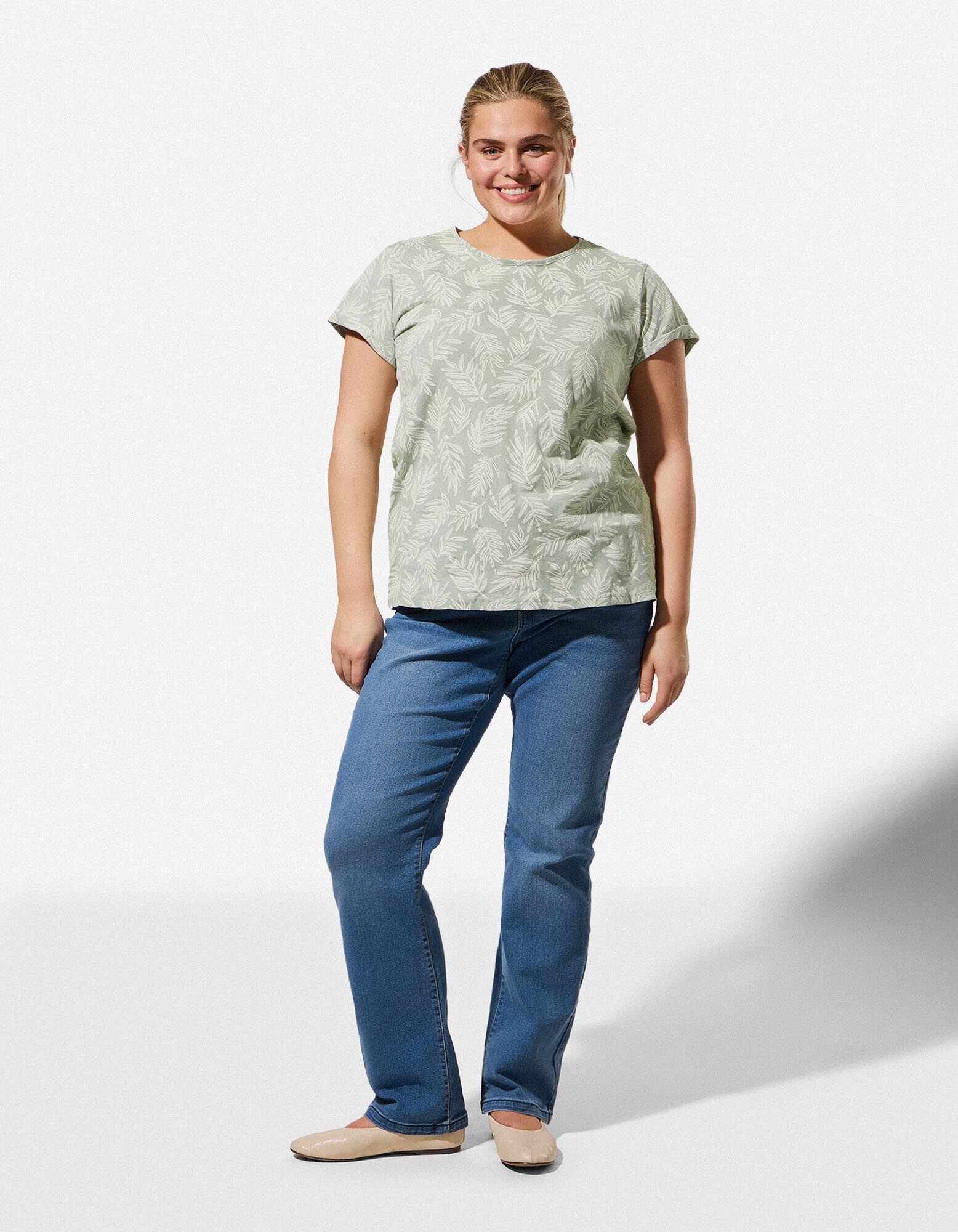 Tricou - Imprimeu allover - Verde
