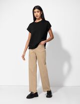 T-Shirt - Modal-Anteil - schwarz