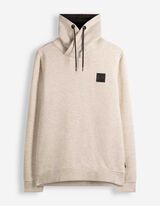 Sweatshirt - Schalkragen - Beige