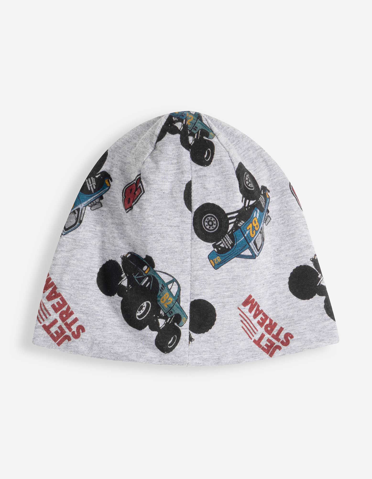Beanie - Print all-over - Lichtgrijs