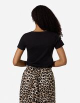 T-Shirt - Stretchanteil - Schwarz