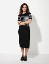 Camicia in maglia - Scollo a barchetta - nero