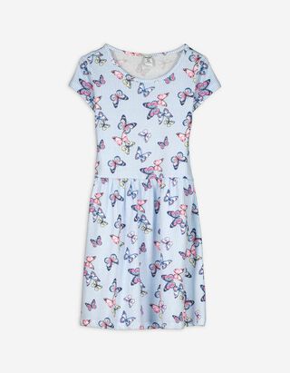 Kleid - Allover-Muster - weiß Kleid - Allover-Muster - weiß