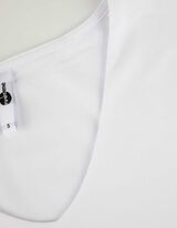 Tričko s dlhými rukávmi - Výstrih do V - biely