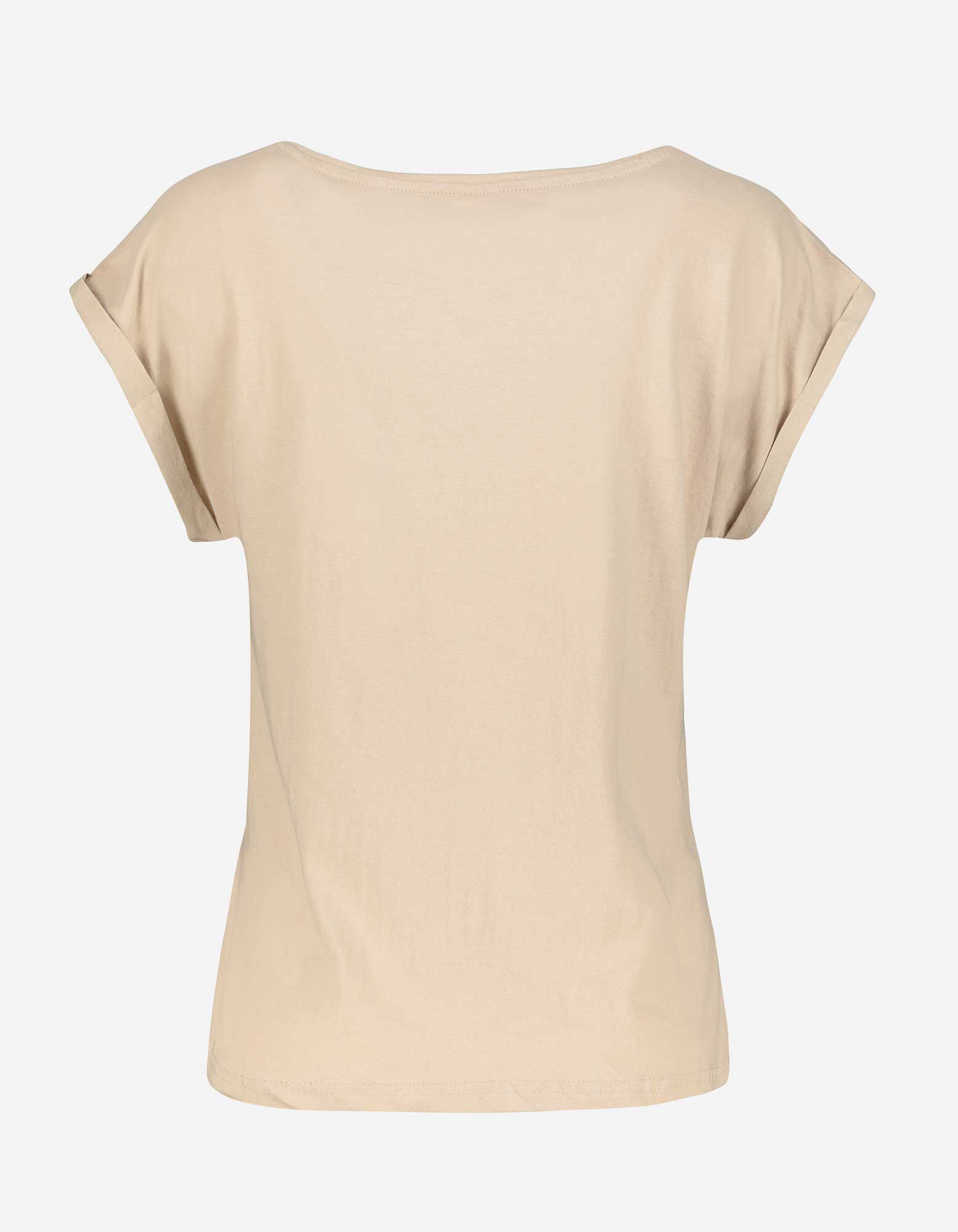 T-shirt - Message imprim&eacute; - Beige