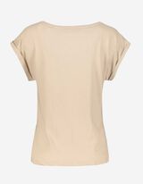 T-shirt - Message imprim&eacute; - Beige