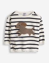 Mikina - Frot&eacute; aplik&aacute;cia - biely