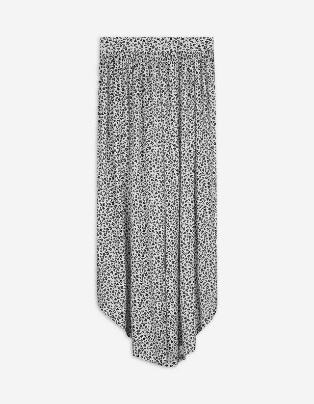 Hose - Florales Muster - weiß