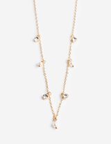 Kette - Ziersteine - goldfarben