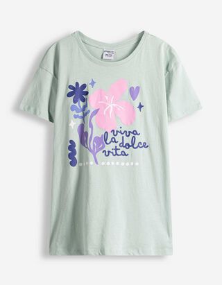 T-shirt - Voorkantprint - lichtgroen