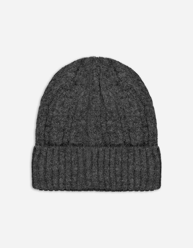 Căciulă - tricot cablu - Gri inchis