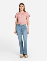 Bluza - Karmen izrez - roze