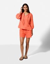 Bluse - Musselin - Orange