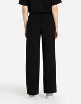 Palazzo kelnės - Tamprus juosmuo - juodas