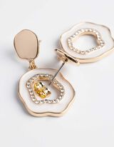 Ohrringe - Ziersteine - goldfarben