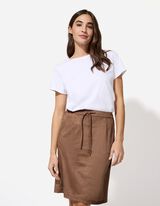 Szoknya - Egysz&iacute;nű - barna