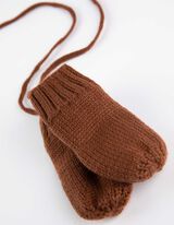 Set cappello e guanti - Maglia - marrone