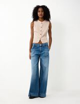 Top - Cr&ecirc;pe - Beige