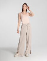 Hlače palazzo - Muslin - bez