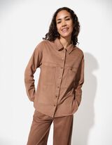 švarkas -marškiniai - Dirbtinė zomša - rudas