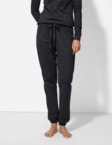 Pantalon de pyjama - Motif l&eacute;opard - gris fonc&eacute;