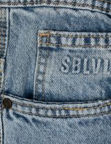 Džíny - seprané - svetle  modra