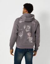 Sweatshirt - Print all-over - Donkergrijs