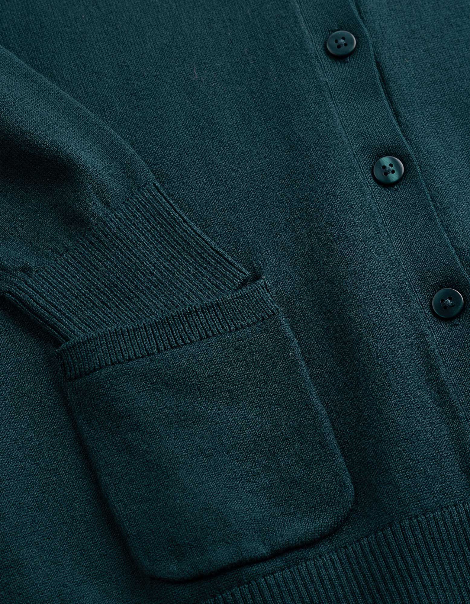 Strickjacke - Knopfleiste - Petrol