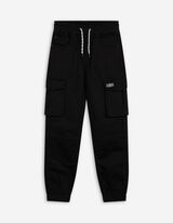 Pantalon cargo - Teneur en stretch - Noir