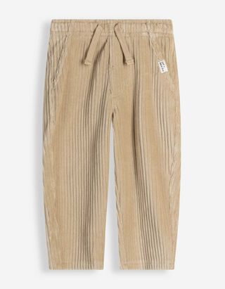 Pantalon en velours c&ocirc;tel&eacute; - M&eacute;lange de coton - beige