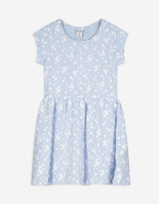 Kleid - Allover-Muster - hellblau Kleid - Allover-Muster - hellblau