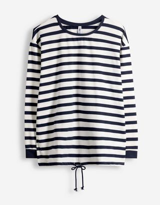 Teddyweste - Streifen - dunkelblau