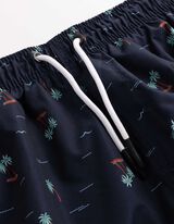 Badehose - Print - dunkelblau