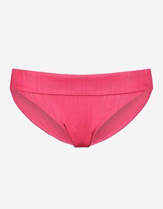 Slip de bikini - Ceinture &eacute;lastique - rose