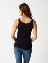 Top - Stretchanteil - Schwarz