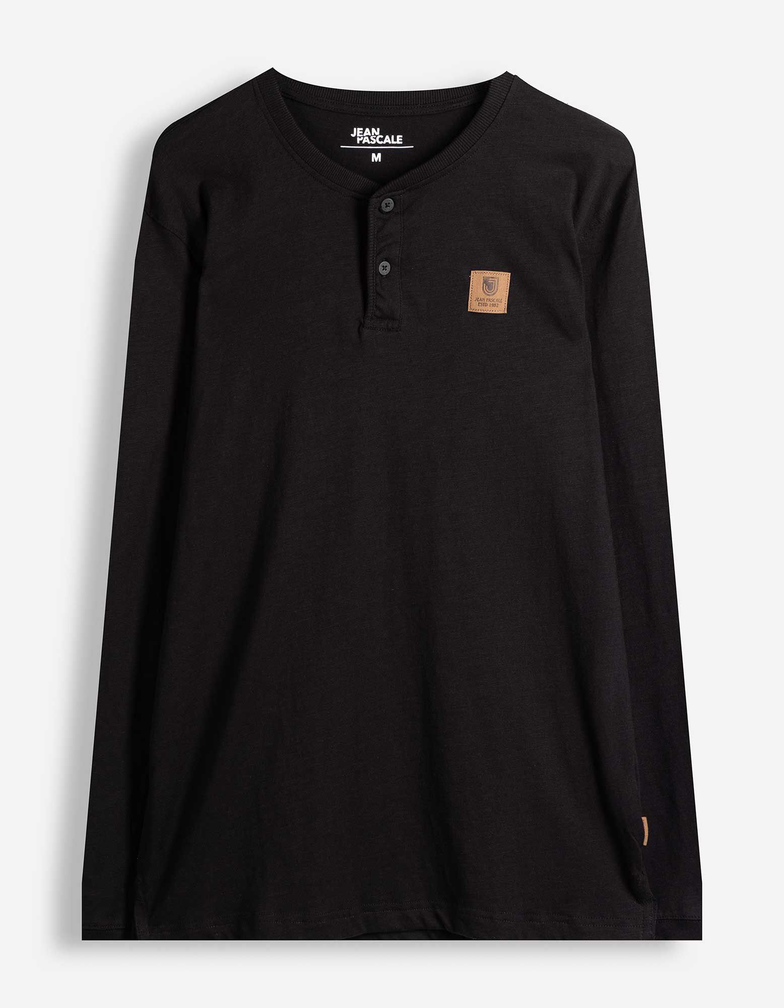 Langarmshirt - Aufn&auml;her - Schwarz