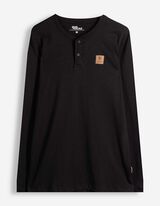 Langarmshirt - Aufn&auml;her - Schwarz