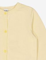 Pleten&yacute; sveter - Zap&iacute;nanie na gomb&iacute;ky - svetlozlta