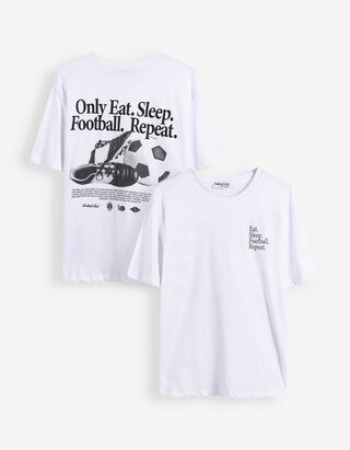T-Shirt - R&uuml;ckenprint - Wei&szlig;