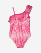 Jednodielne plavky - Asymetrick&yacute; - pink