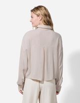 Blusa - Misto lino - beige