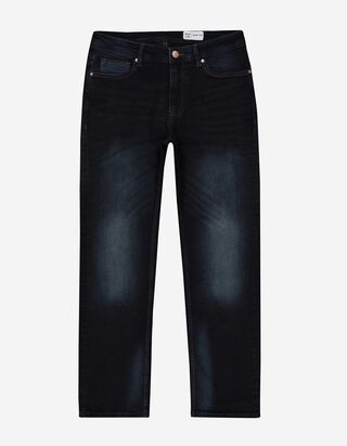 Jean - Coupe Relaxed Fit - Bleu fonc&eacute;