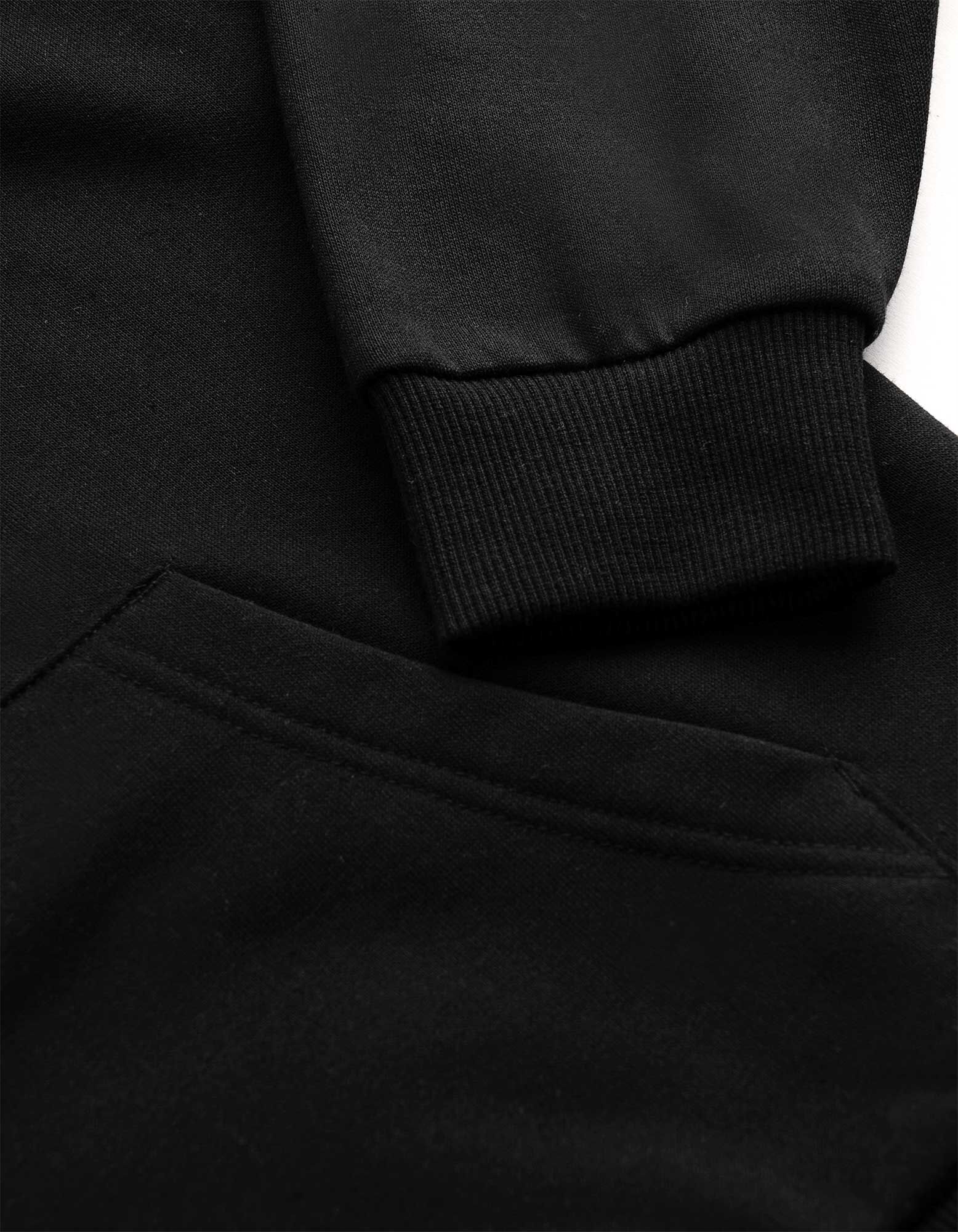 Mikina s kapucňou - Oversized Fit - Čierna