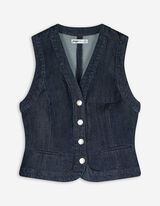 Weste - Denim - dunkelblau