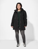 Kabát - Vlnený vzhľad - cierna