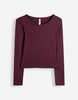 Cropped shirt - kort - Paars