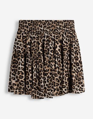 Skort - Allover-Print - Beige