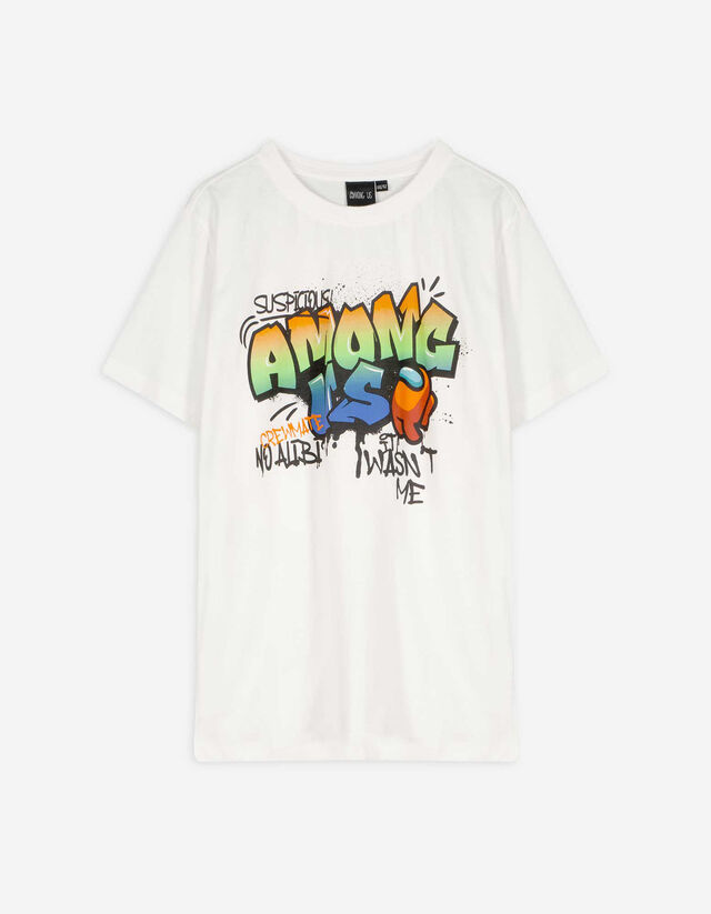 T-shirt - Among US - wit