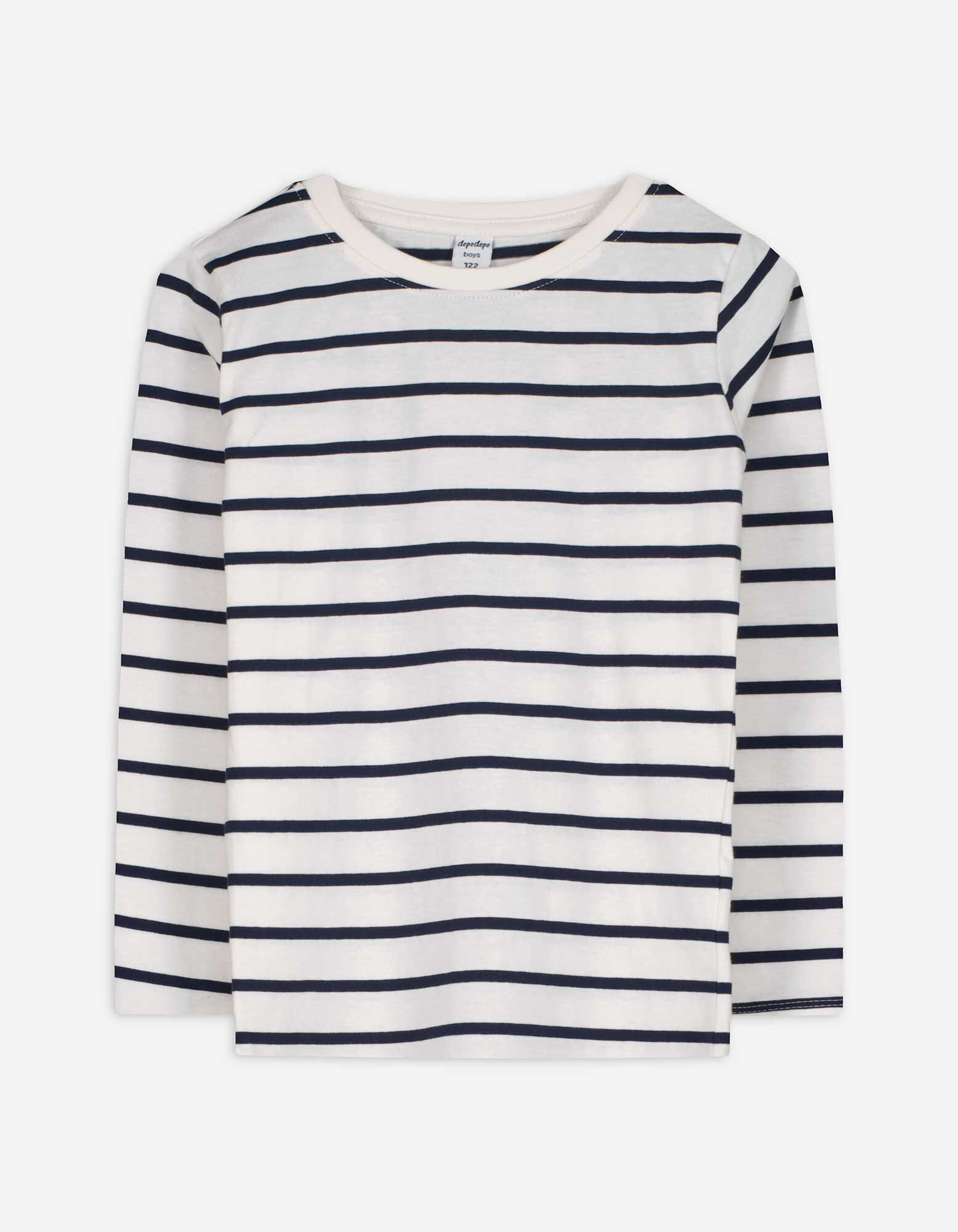 Longsleeve - Strepen - wit